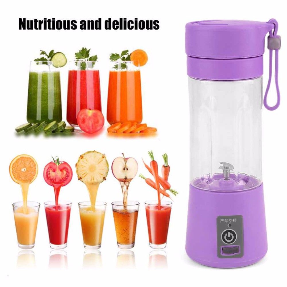 USB Power Portable Eletric Machine Fruit Smoothie Juicer Blender Bottle Cup 11oz