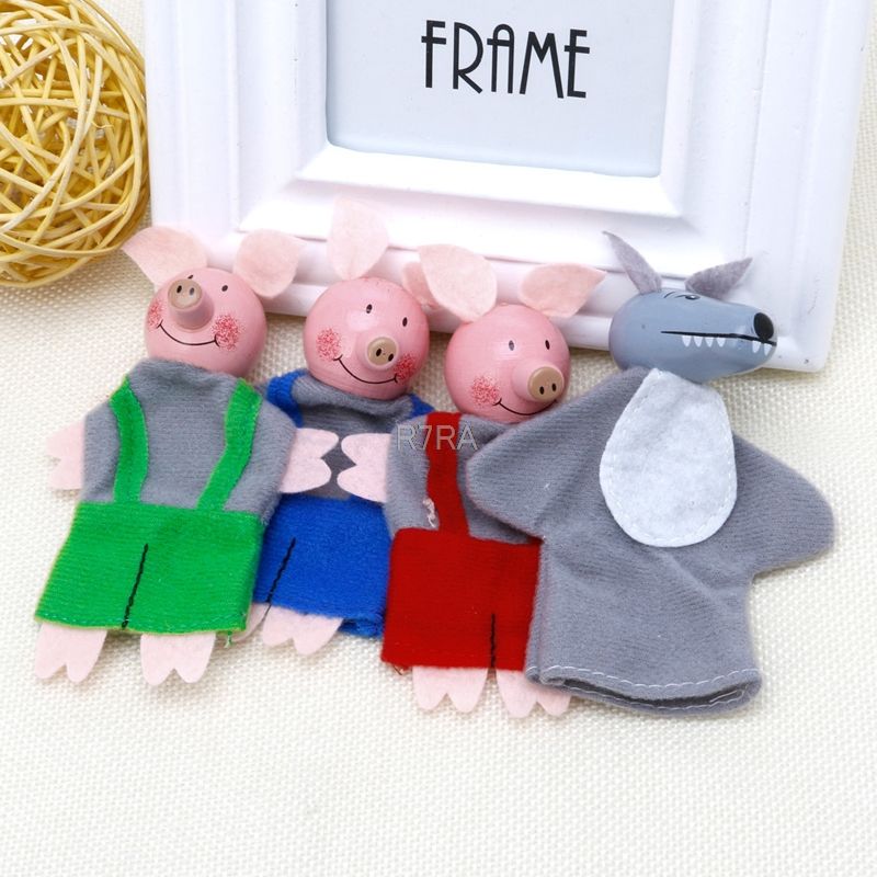 3 little pigs finger puppets