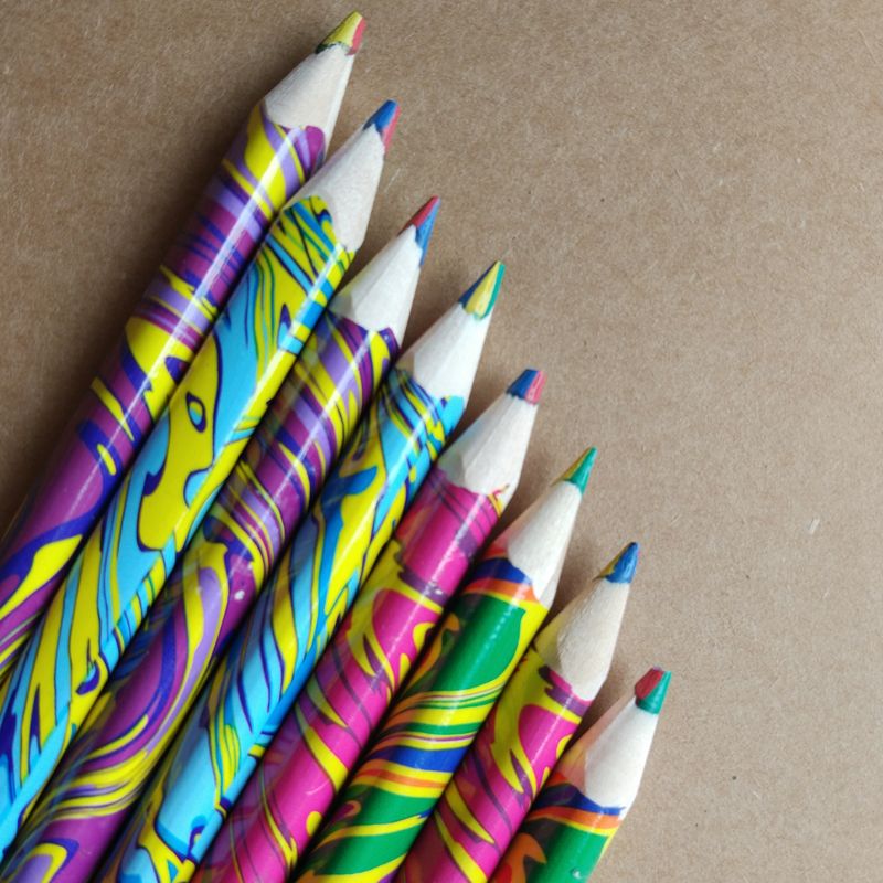 Acheter Mode Crayon De Couleur Arc En Ciel 4 En 1 Crayons De Couleur Pour Le Dessin Matériel De Bureau Fournitures Scolaires étudiant Enfants