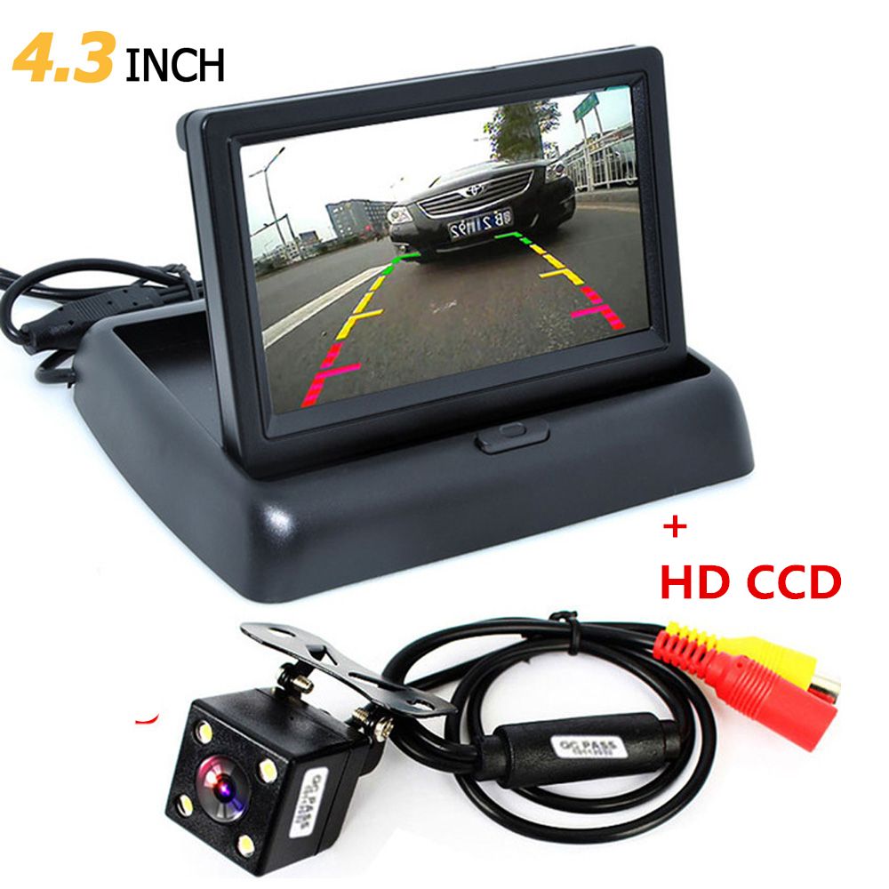 5/'/' HD Foldable Display Monitor Car Reverse Parking Wireless Backup Camera