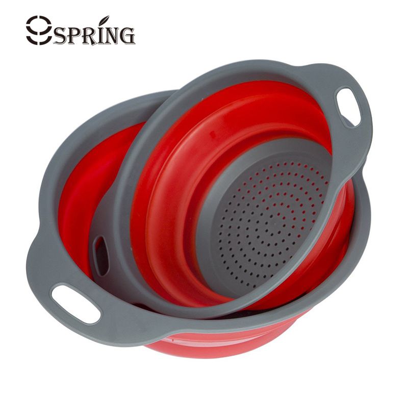 collapsible silicone colander