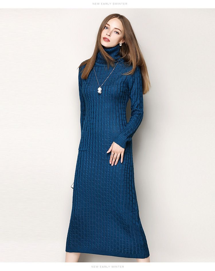 Acquistare Progettista Di Alta Qualità Di Lana Vestiti Lunghi 2017 Stile  Pista Caldo Inverno Maglioni Pullover Signore Di Alta Maniche Lunghe In  Maglia Abiti Matita Economico | Consegna Veloce E Qualità | DHgate Italy