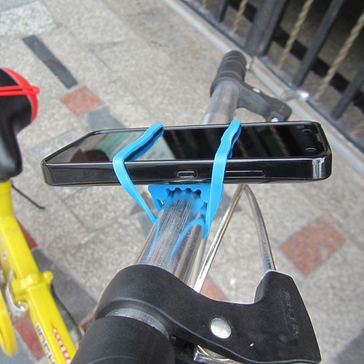 1x Bike Bicycle Cycling Silicone Elastic Strap Bandage Light Lamp Mount Holder