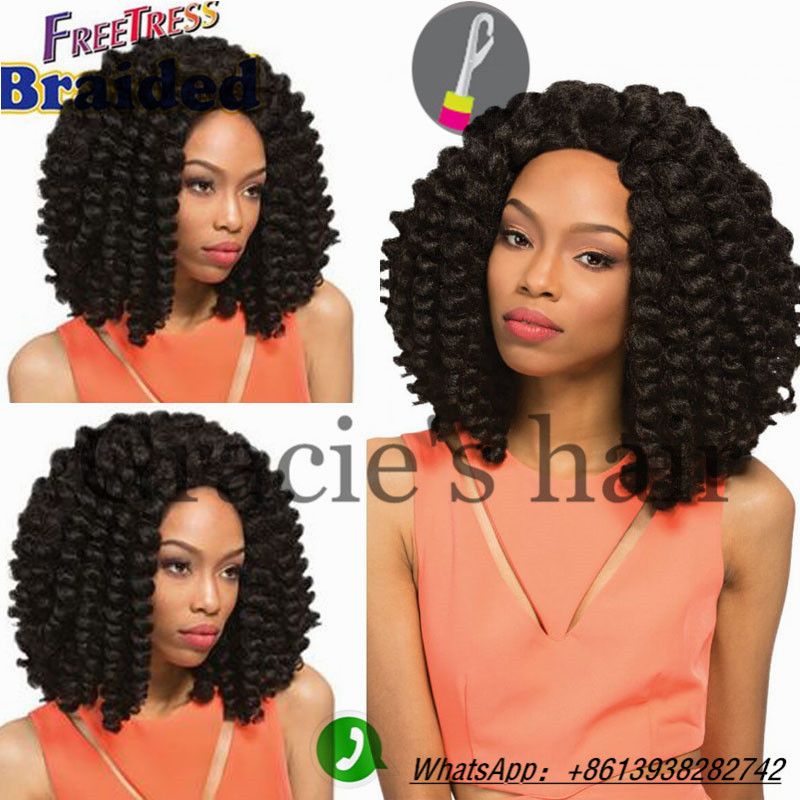 8inch African Collection Wand Curl Hair Synthetic Braiding Hair