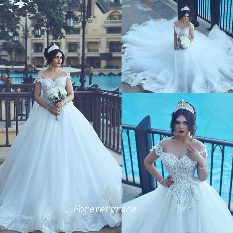 Vintage Cheap Arabic Wedding Dress High Quality Off Shoulders Lace Appliques Bridal Gown Custom Made Plus Size Guest Of Wedding Dresses Guest Wedding Dresses From Forevergrace 145 63 Dhgate Com