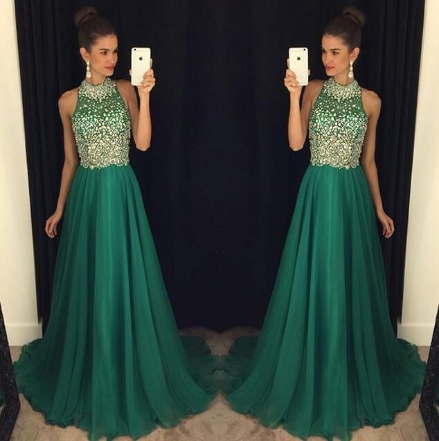 vestido verde royal