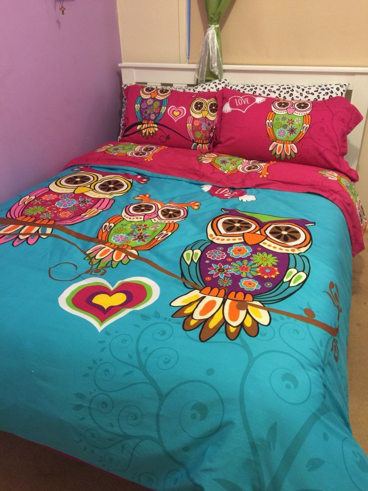 Wholesale 3 Twin Single Kids Owl Bedding Queen King Size Adult Owl