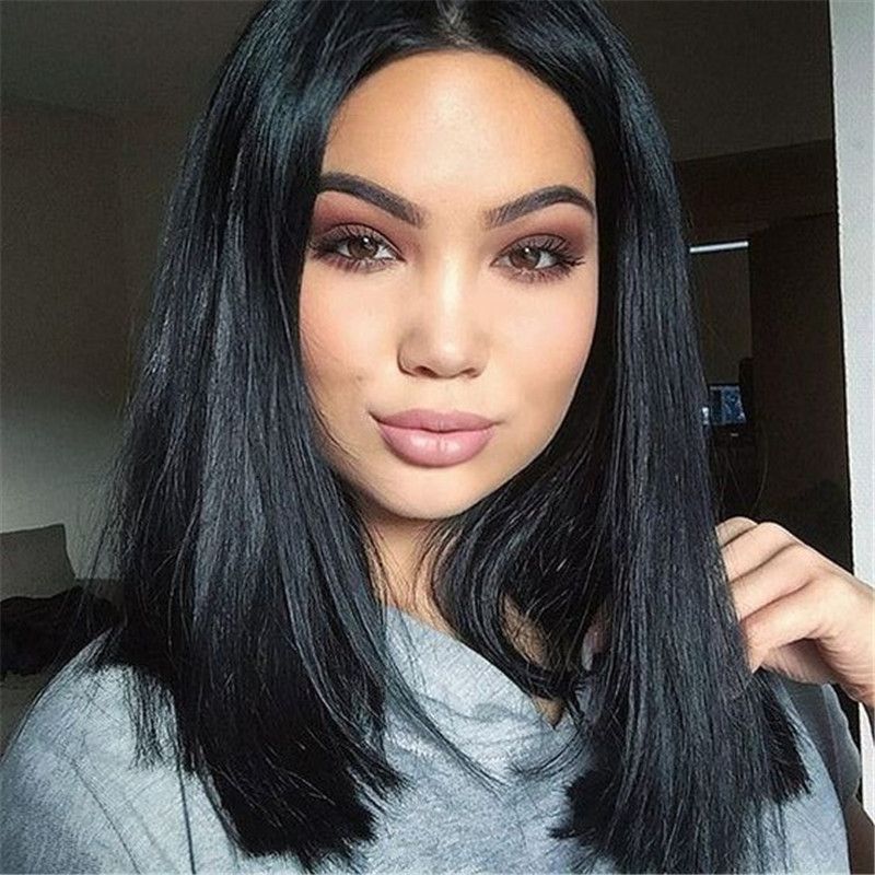 Malaysian Straight Short Bob Wigs Glueless Full Lace Human Hair