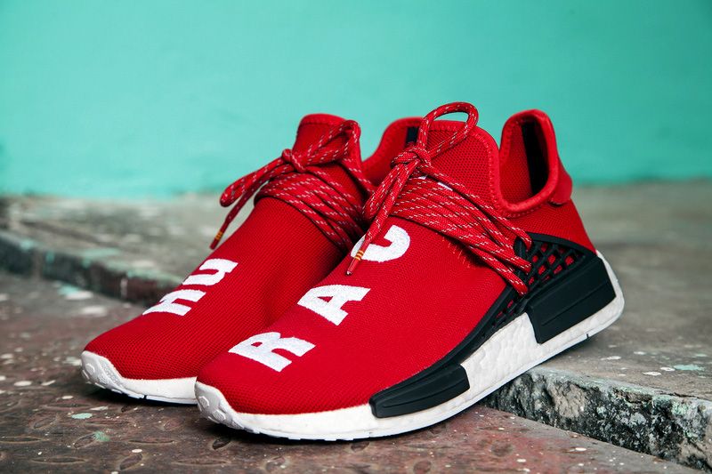 red human race sneakers