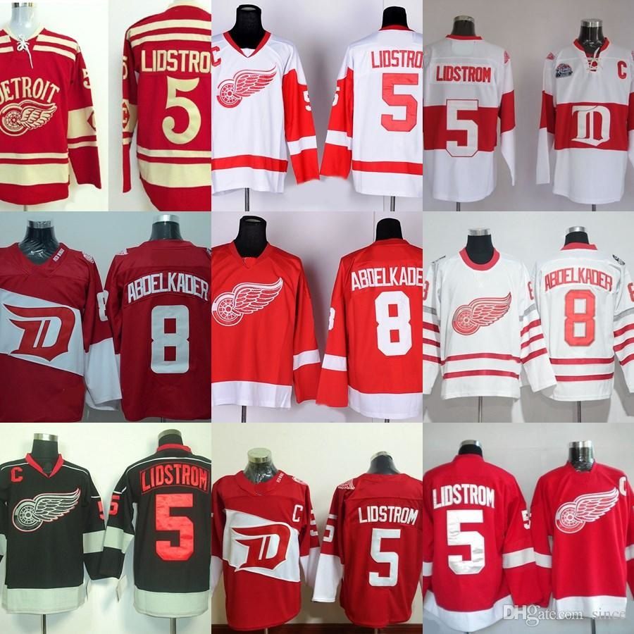 detroit red wings black jersey