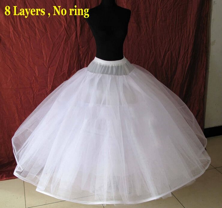 Vestido de gala para enagua para Quinceañera Sin anillos 8 capas Difusor de tul hinchado Enagua Vestido de gala para enagua para Quinceañera Sin anillos 8 capas Difusor de tul hinchado Enagua