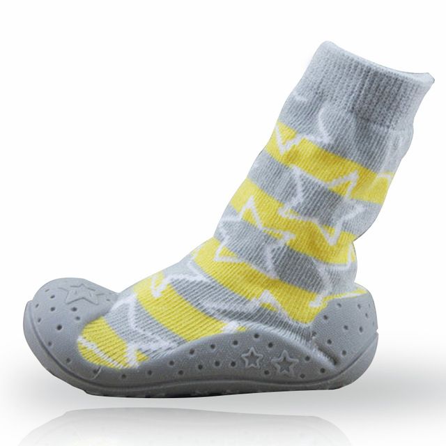 Koojawind Calzini per Bambini con Suola in Gomma Calze per Scarpe Calde di Natale Calzini Pantofola A Righe Calde per Neonati Stivali per Bambini Formazione Scarpe da Passeggio Antiscivolo 