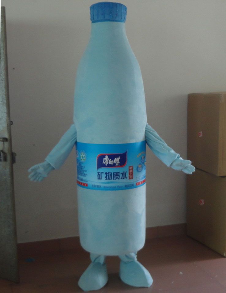 sin cable Pareja mucho SX0728 fotos 100% reales del disfraz de mascota de la botella de agua  mineral azul