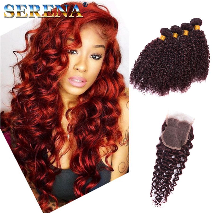 Acquista Monogolian Crespa 8a 4 Bundles 99j Profonda Capelli Ricci Rossi Borgogna Onda Profonda Massa Dei Capelli Umani Tesse Riccio Crespo Dei Capelli Vino Rosso Jerry Curl A 31 52 Dal Serenahair Dhgate Com