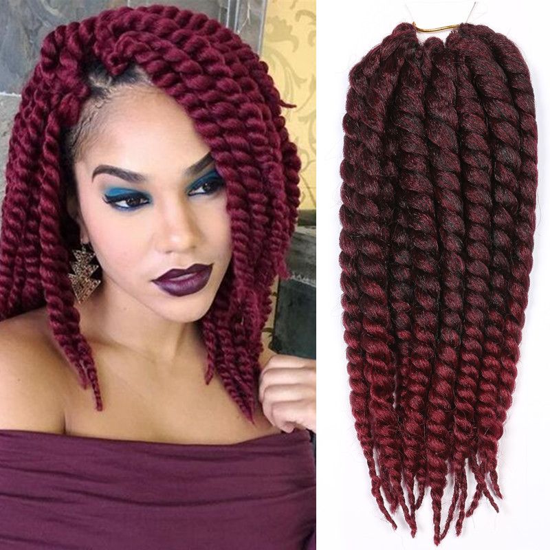 Xpression Ombre Synthetic Braiding Hair Extensions Burgundy Faux