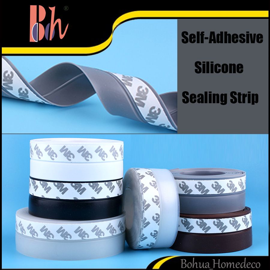 3M Self Adhesive Soft Flexible Silicone Rubber Door Bottom Edge Seal