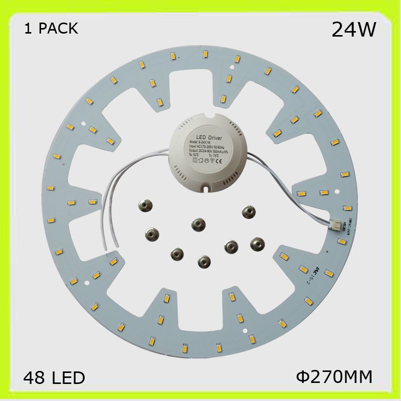 2020 1 Pack Diy Install Round 24w Led Ceiling Light 2300lm Pcb Led