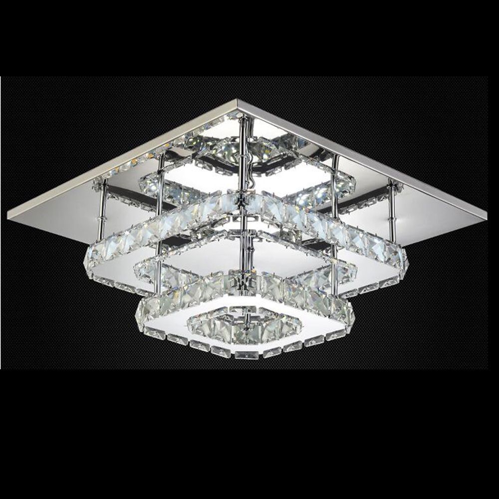 2019 Oovov Entrance Crystal Led Ceiling Lights Square Living Room Balcony Hallway Corridor Stairs Ceiling Lamp 30cm 12 36w From Oovov 85 43