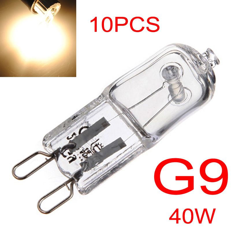 2021 10 X G9 40W Halogen Light Bulbs Long Life Capsule Lamps Warm White