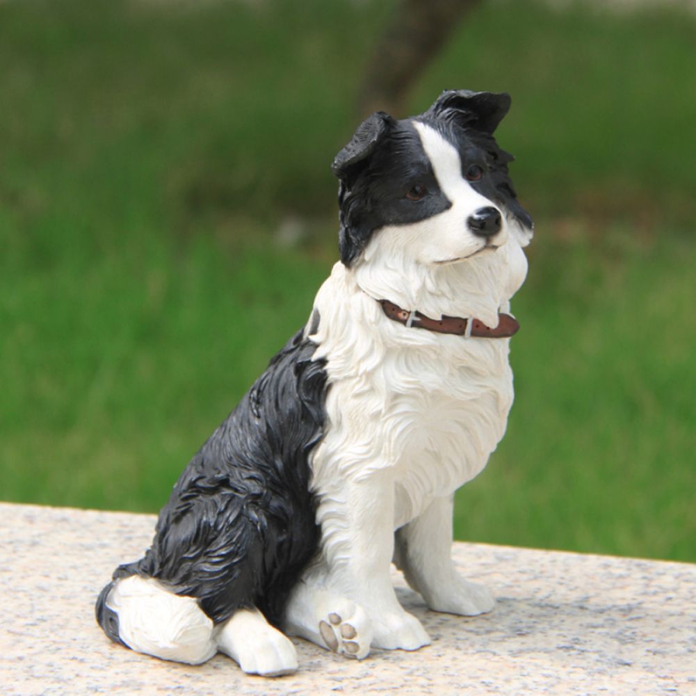 2020 Border Collie Figurine Resin Dog Animal Statue Handmade