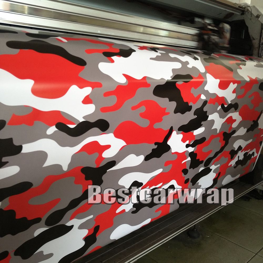Grosshandel Rot Schwarz Weiss Camo Vinyl Full Car Wrapping Camouflage Folienaufkleber Mit Camo Truck Abdeckfolie Glanzend Matt 1 52 X 30 M Von Bestcarwrap 119 48 Auf De Dhgate Com Dhgate