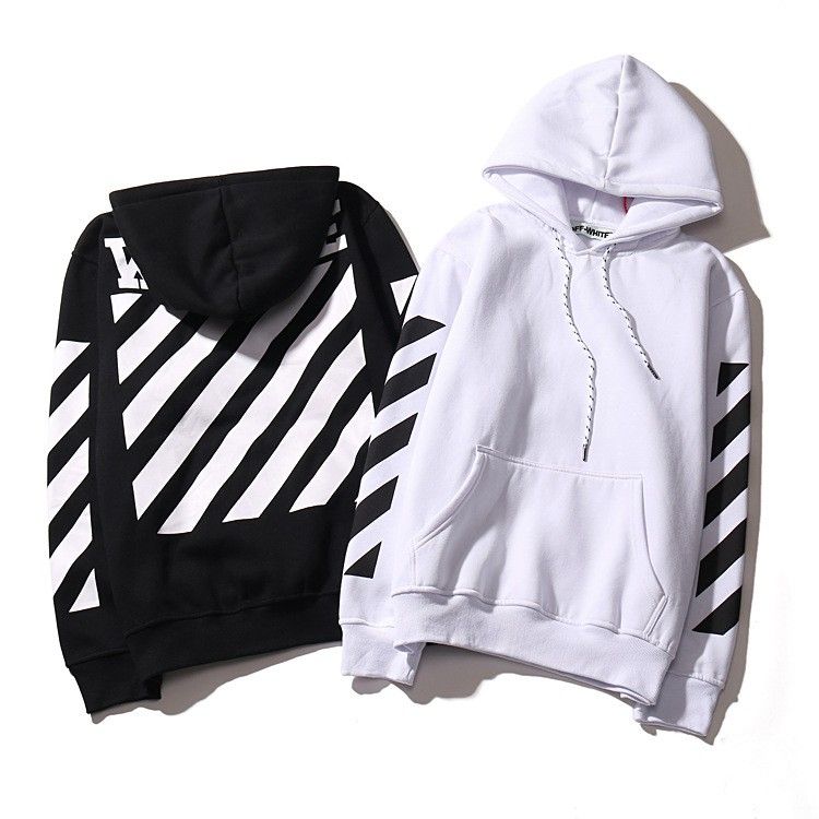 Buy Dropshipping Mens Hoodies & Sweatshirts Cheap Hot Sale Off White Hoodie Men Women Hip Hop Fashion Trend Cotton Striped Simple Sweatshirt Exo Pullover Off Hoodies By Honestbusiness518