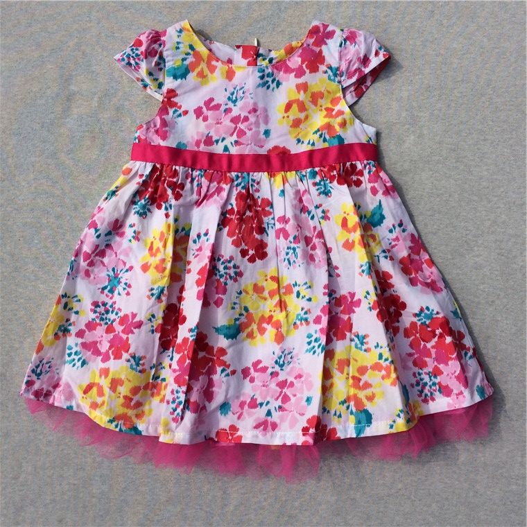2020 Hug Me Baby Girls Flower Dress Kids Toddlers