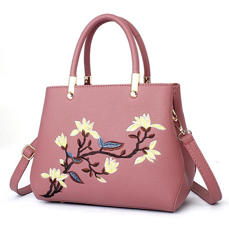 Multi-color Floral Women Real Leather Shoulder Bag Handbag Tote Messenger Bag