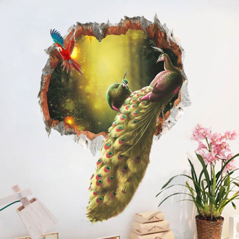 Peacock Wall Stickers Decal Home Decor Mural Poster Secret - Secret Garden Wall Decal Peacock Wall Stickers Decal Home Decor Mural Poster Secret - Secret Garden Wall Decal