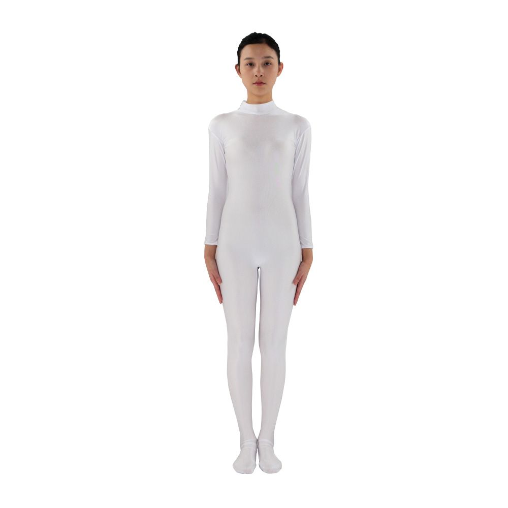 white spandex bodysuit