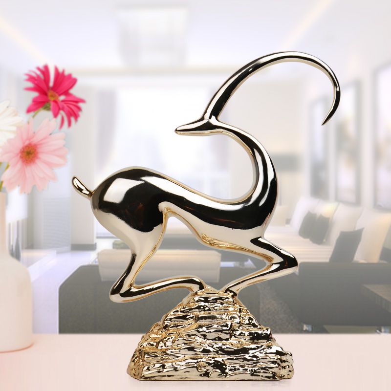 2019 Creative Home Decorations Living Room Wine Cooler Tv Cabinet Ornaments Soft Simple Abstract Deer Furnishings Crafts From Seedli
