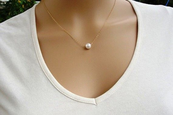 Simple Pearl Temperament Short Necklace 