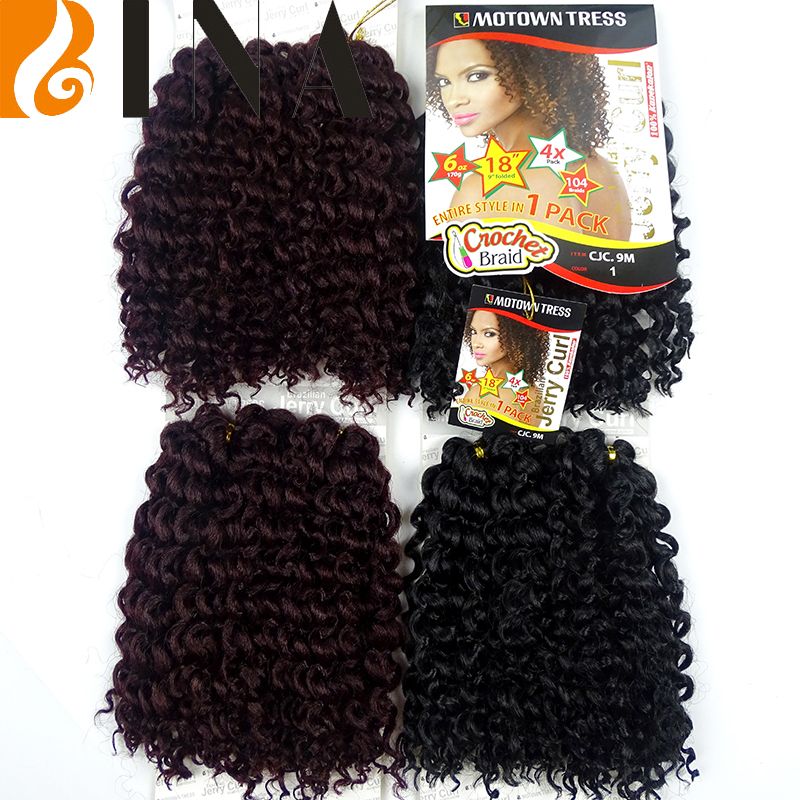 2020 Synthetic Kinky Curly Hair Extensions 18inch Crochet Braids