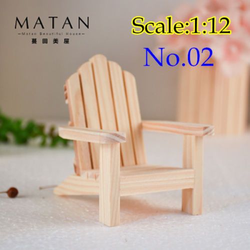 2019 1 12 Scale Dollhouse Miniature Handmade Adirondack Chair Yard