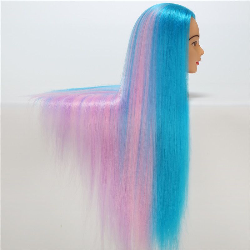 2021 Cosmetology Mannequin Heads Colorful Synthetic Hair Training