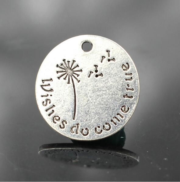 2020 Wholesale 20MM Wishes Do Come True Dandelion Alloy Charms From