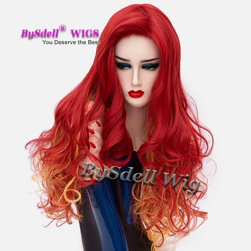 Sexy Anime Cosplay Wig Jessica Rabbit Big Fringe Hairstyle Red Hair Wig Masquerade Halloween Mermaid Cosplay Party Red Color Wigs Dyeing Synthetic Wigs Synthetic Curly Wigs From Tthouse2 25 03 Dhgate Com