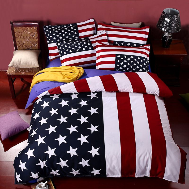 Wholesale British Flag American Flag Bedding Set High Quality Bed