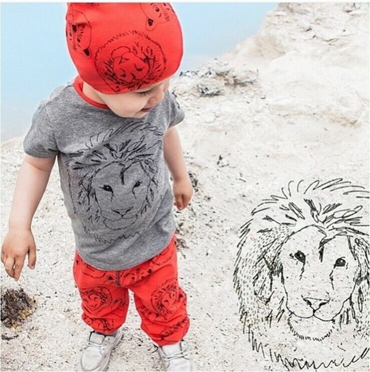 Arsmt Baby Boys Toddler//Infant Kids Cute Lion Face T-Shirt