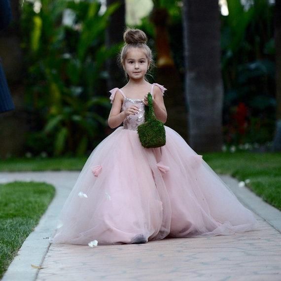 blush pink flower girl dresses uk