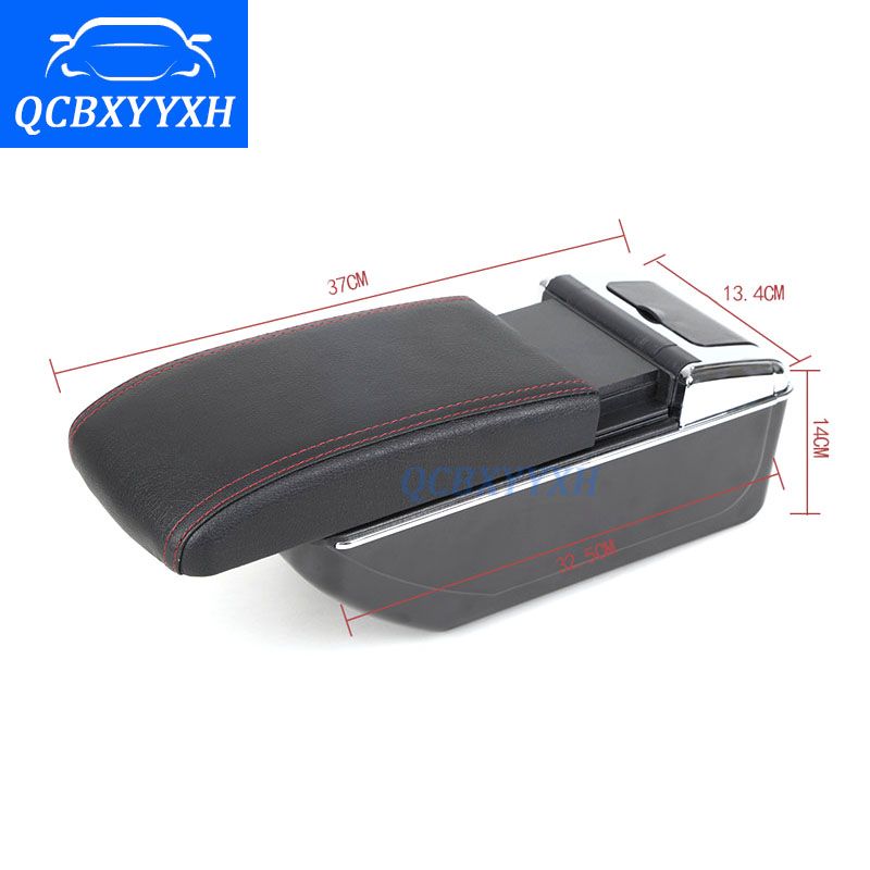 For VW Polo 2013 2017 Car Styling ABS With PU Car Armrest Central Store  Content Storage Box With Cup Holder Ashtray Accessories From Misshui,  $90.45