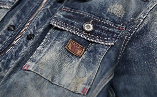 Mens Zipper Motorcycle Biker Denim Jacket Japanese Style Retro Mens Zipper Motorcycle Biker Denim Jacket Japanese Style Retro