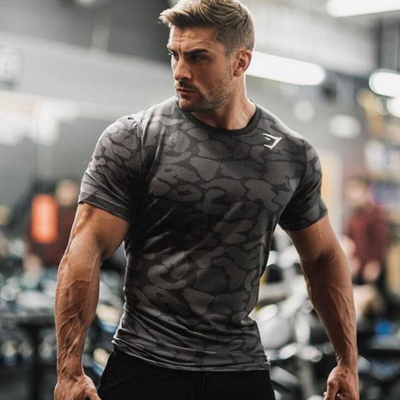 CA Mens Sports Compression T-Shirt Fitness GYM Workout Running Base Layer Under