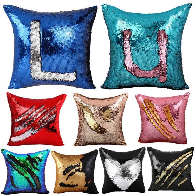 sequin pillow art