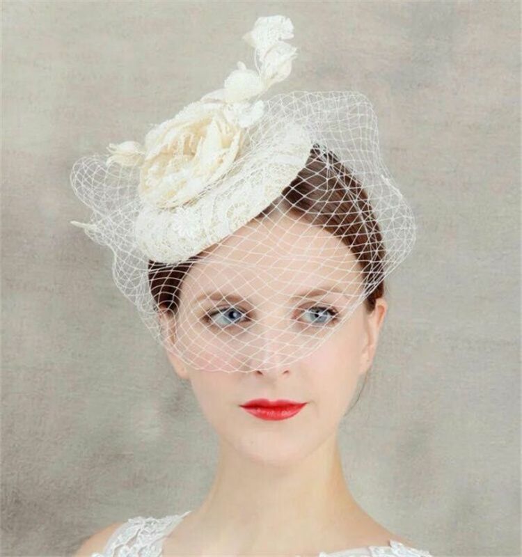 Wedding Bridal Bridesmaid Flower Headdress Veil Hat Crown Wedding