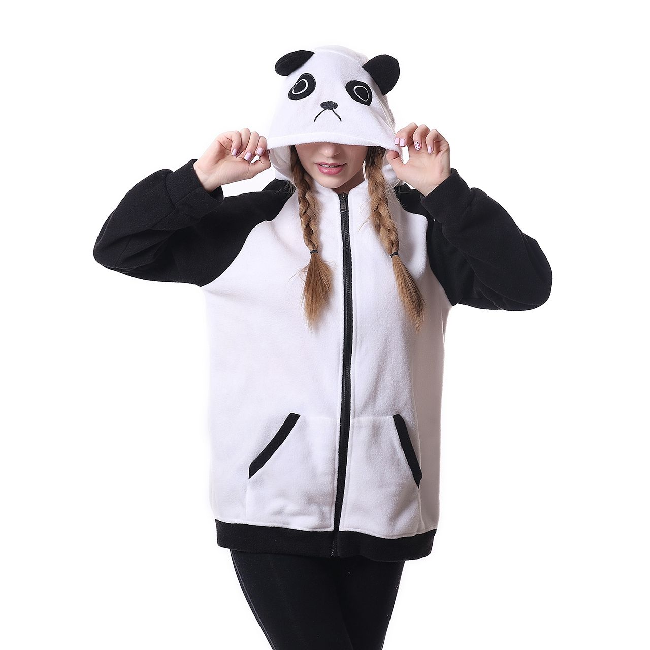 panda moletom com capuz women's