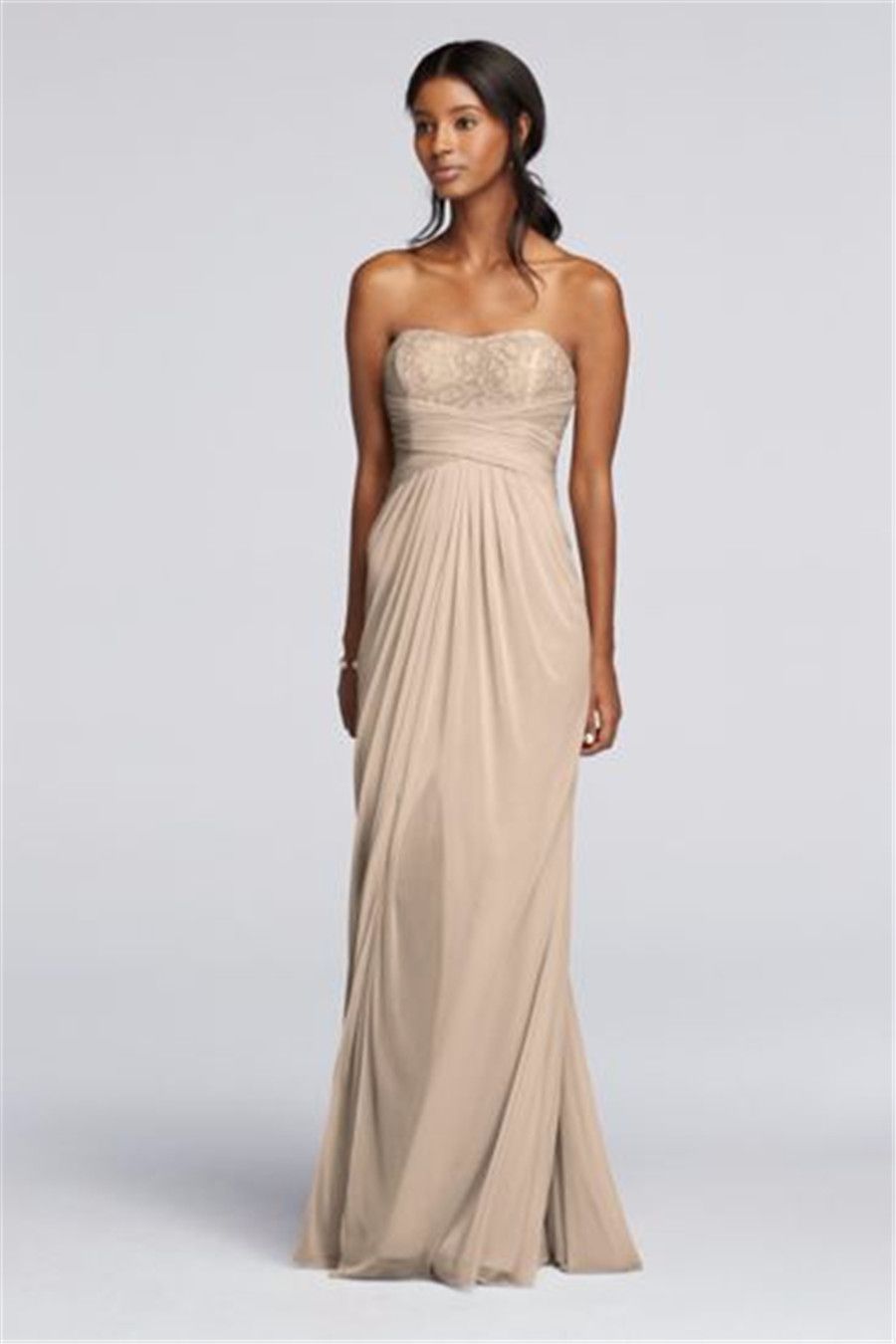 champagne chiffon bridesmaid dresses