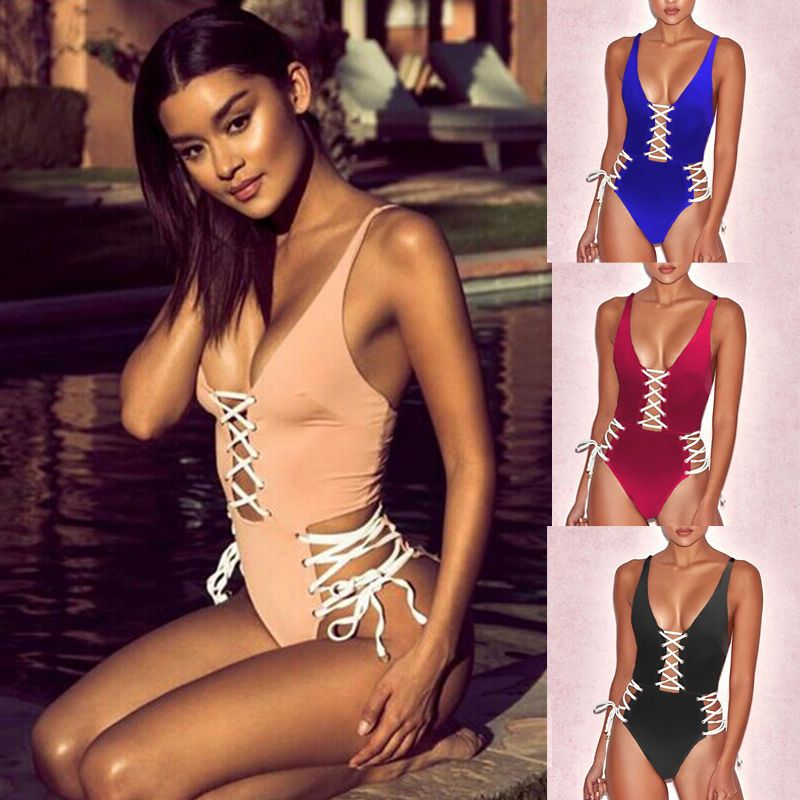 lace up monokini