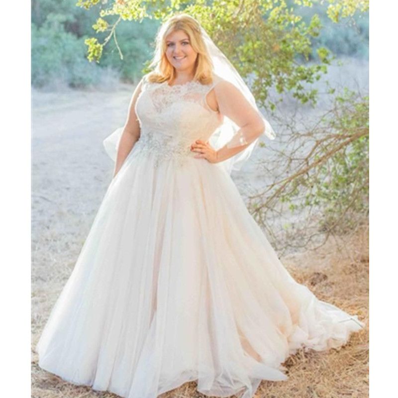 plus size garden wedding dress