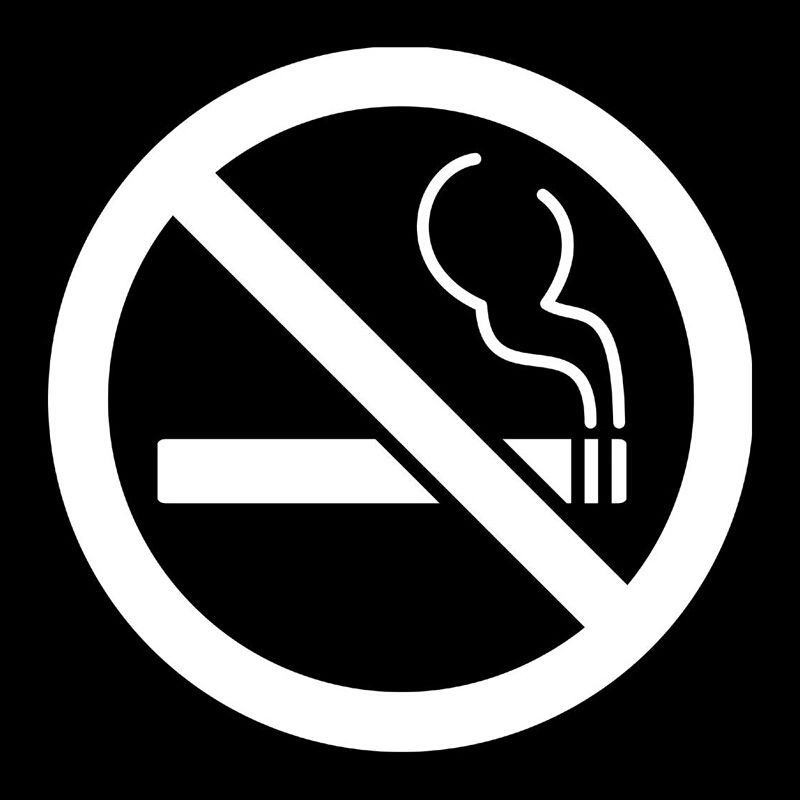 NO SMOKING Sign Rubber Adhesive Sticker Car Office Notice Warning Logos Hot Sale